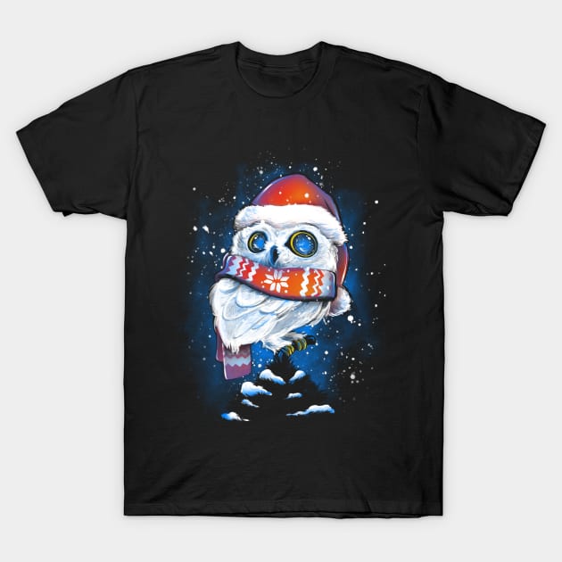 Christmas Owl T-Shirt by alemaglia